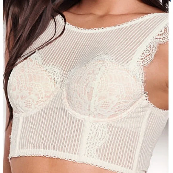 Victoria’s Secret Dream Angels Lined Stretch Lace Demi Bustier Camisole Bra 34C - Picture 15 of 15